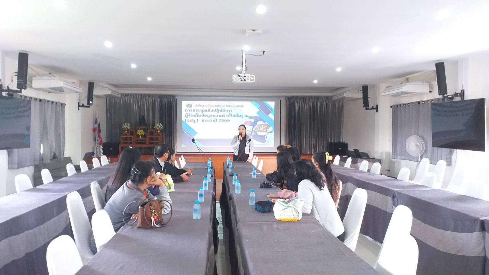 พช.เชียงแสน ดำเนินการจัดประชุมการจัดเก็บบันทึกและประมวลผลข้อมูลความจำเป็นพื้นฐาน(จปฐ.) ประจำปีงบประมาณ 2568 ต.ศรีดอนมูล