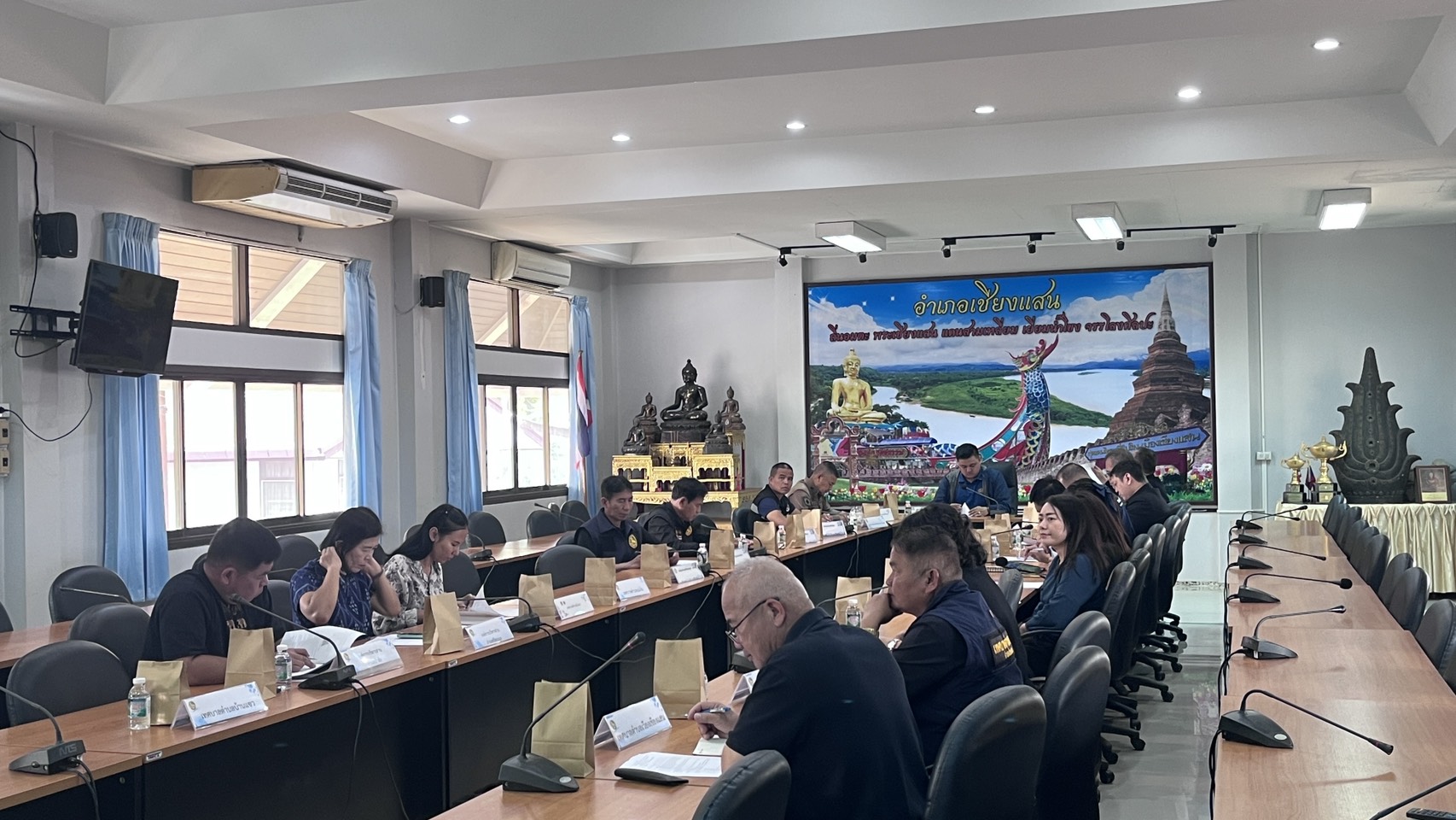 พช.เชียงแสน ดำเนินการประชุมเชิงปฏิบัติการส่งเสริมการบูรณาการกลไกการขับเคลื่อนการขจัดความยากจนระดับอำเภอ อำเภอเชียงแสน จังหวัดเชียงราย
